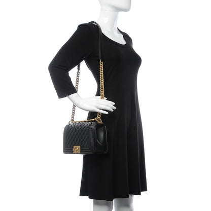 Chanel Lambskin Quilted Medium Boy Flap Black 2 of 9