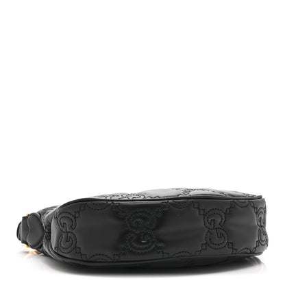 Gucci Calfskin GG Matelasse Mini Hobo Shoulder Bag Black 4 of 11