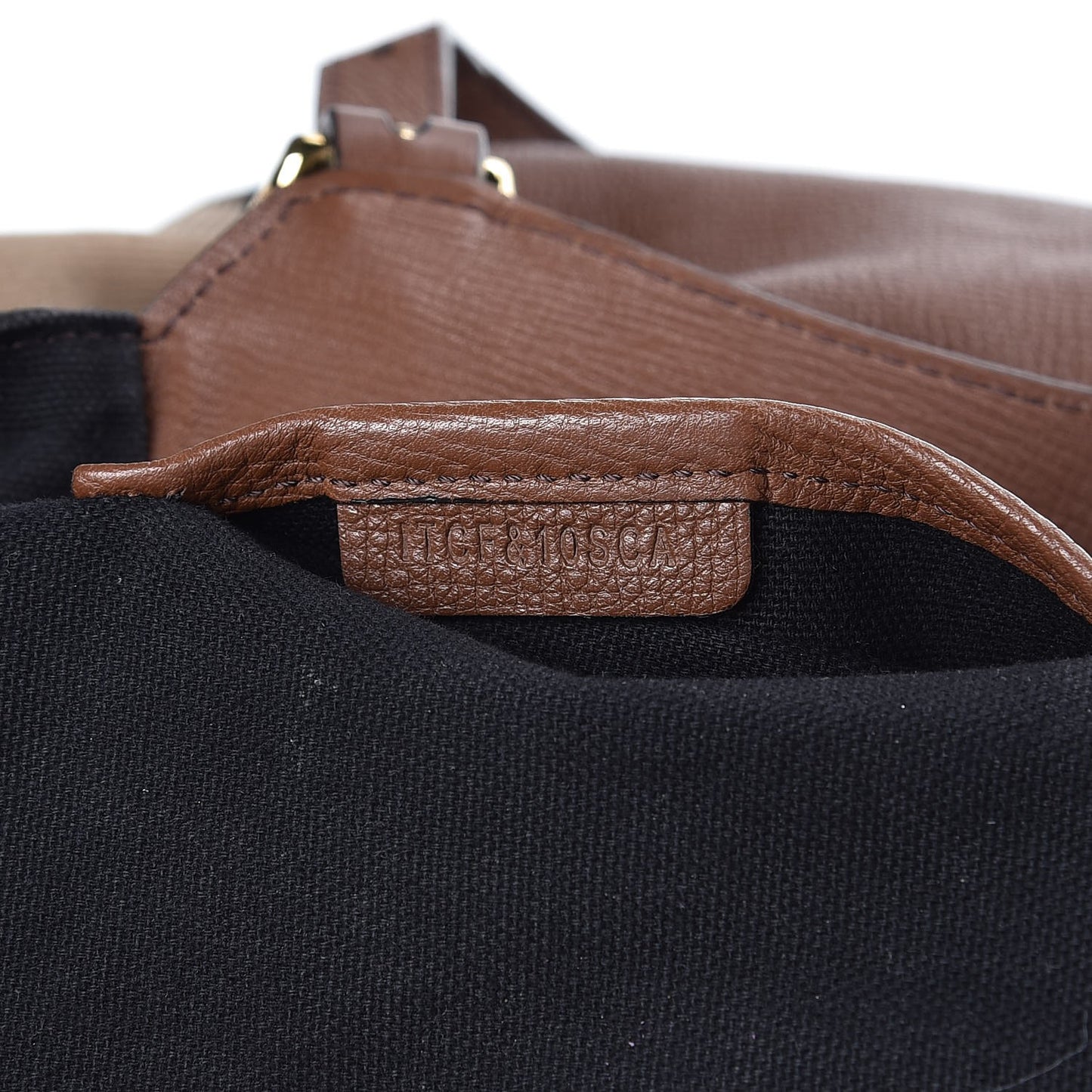 Grainy Calfskin House Check Small Canterbury Tote Tan