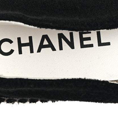 Chanel Cotton Lambskin CC Espadrilles 41 Black White 8 of 10