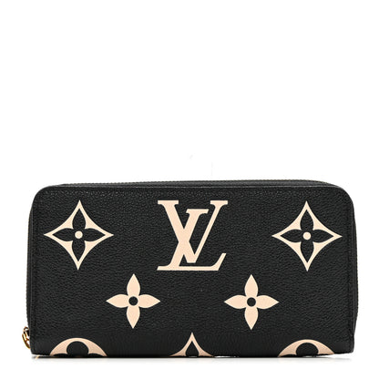 Louis Vuitton Empreinte Monogram Giant Zippy Wallet Black Beige 1 of 7