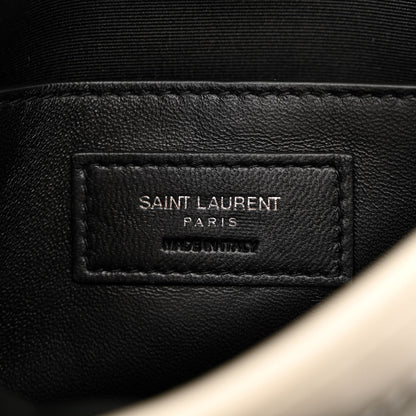 Saint Laurent Crinkled Calfskin Matelasse Monogram Baby Niki Chain Satchel Ivory 6 of 10