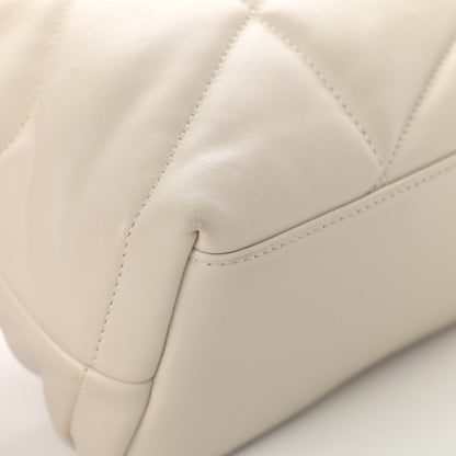 Saint Laurent Lambskin Quilted Small Loulou Puffer Monogram Chain Satchel Blanc Vintage 12 of 13