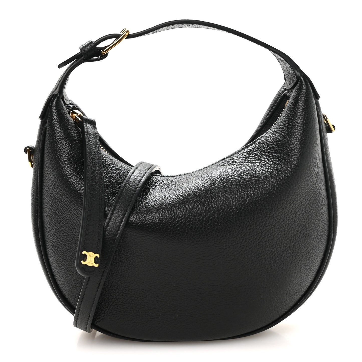 Supple Grained Calfskin Teen Lulu Shoulder Bag Black