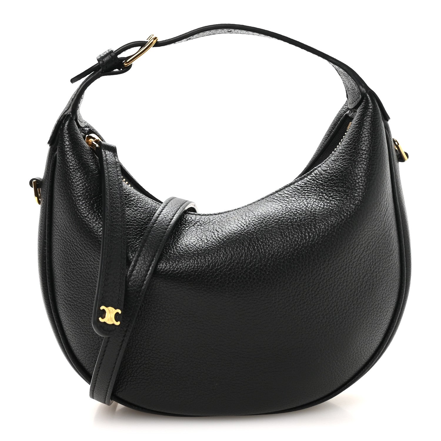 Celine Supple Grained Calfskin Teen Lulu Shoulder Bag Black 1 of 12