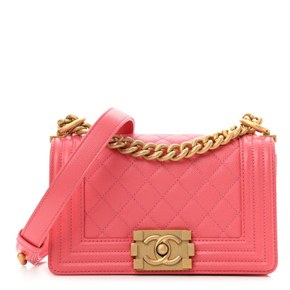Chanel Caviar Quilted Small Boy Flap Pink 1 of 11