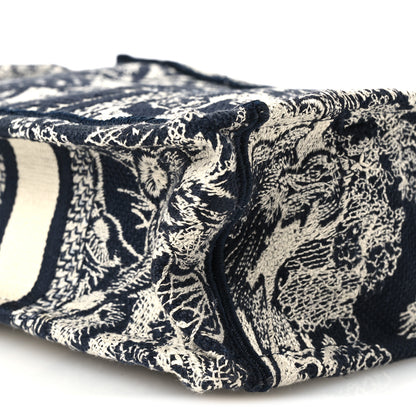 Christian Dior Canvas Toile de Jouy Reverse Embroidered Mini Book Tote Phone Bag Blue 9 of 10