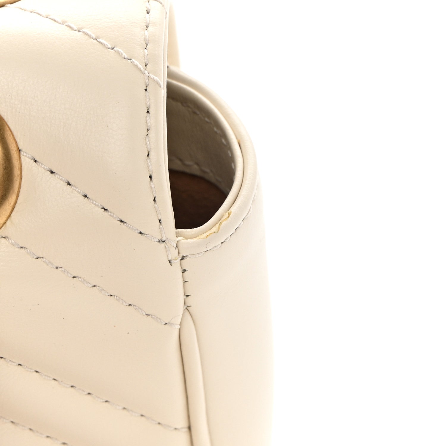 Gucci Calfskin Matelasse Mini GG Marmont Shoulder Bag White 11 of 11