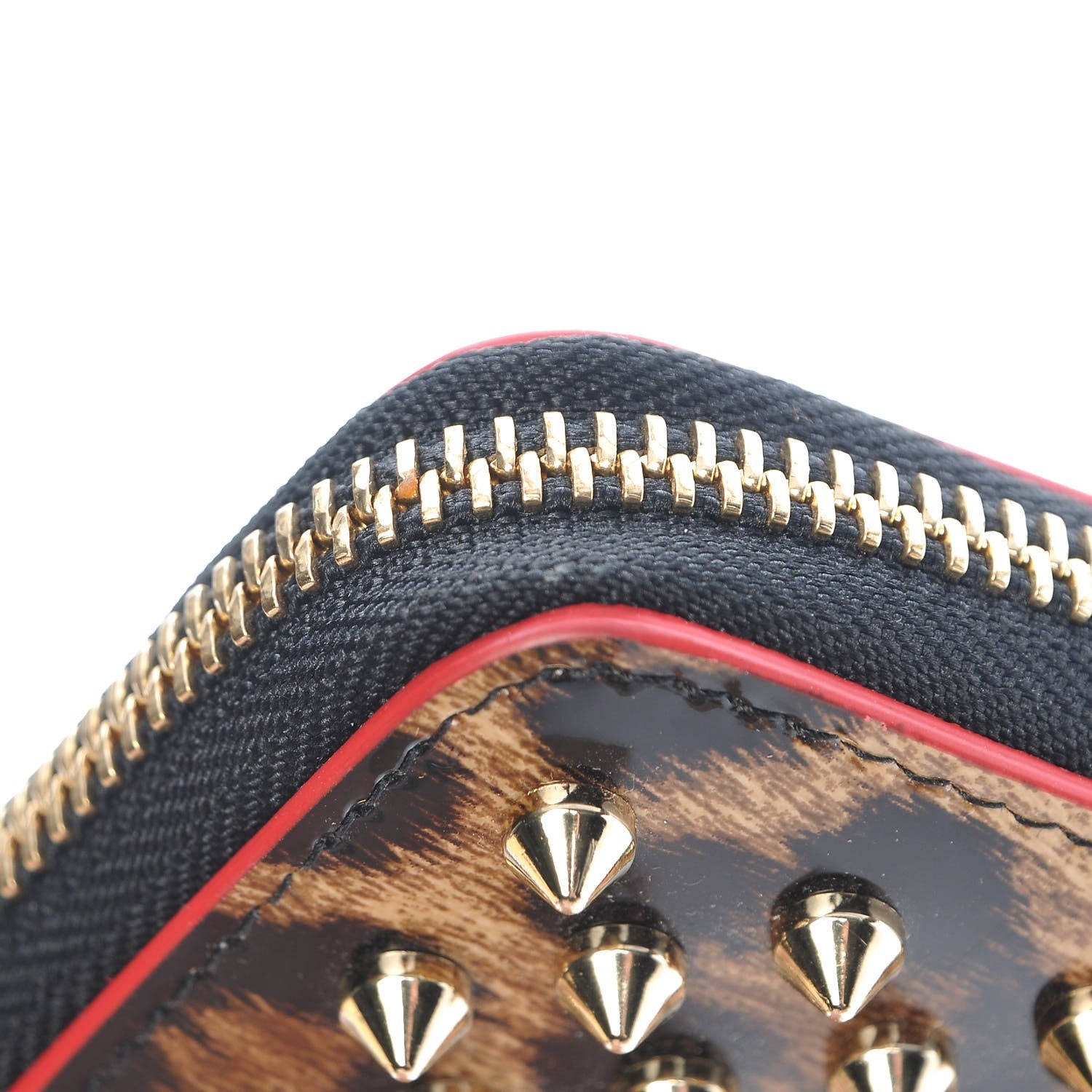 Christian Louboutin Patent Leopard Spiked Panettone Coin Purse 8 of 9