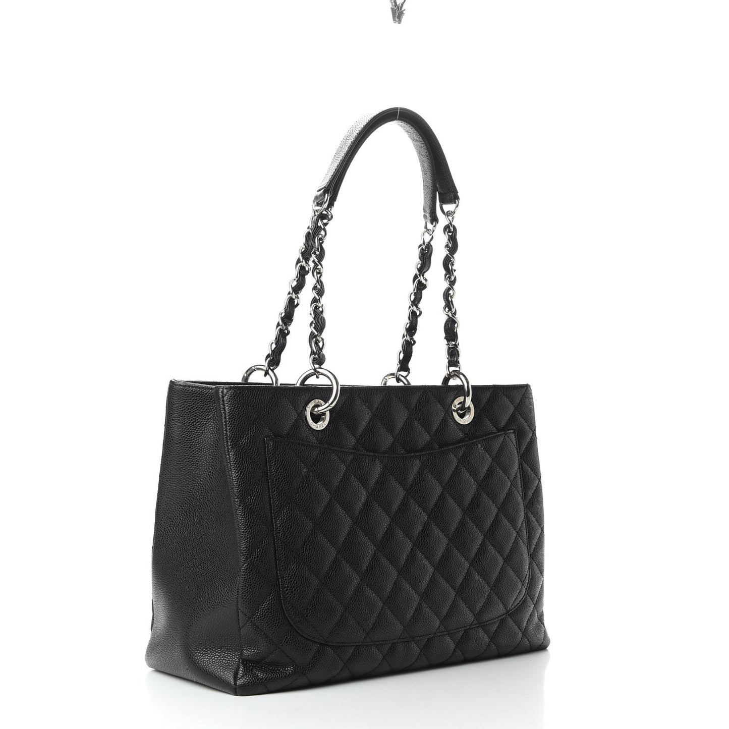 Caviar Quilted Grand Shopping Tote GST Black