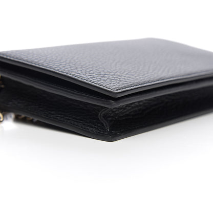 Gucci Dollar Calfskin Medium Betty Chain Wallet Black 6 of 9