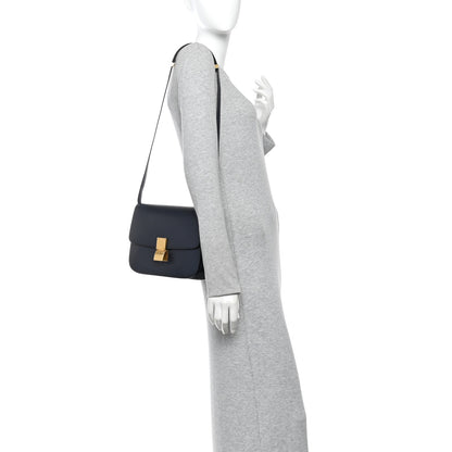 Celine Box Calfskin Medium Classic Box Flap Bag Navy 2 of 10
