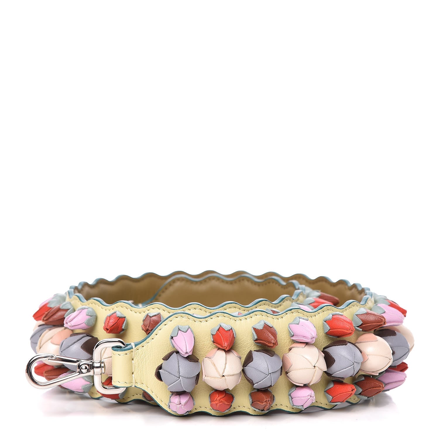 Fendi Calfskin Lambskin Rosebud Studded Strap You Multicolor 1 of 6