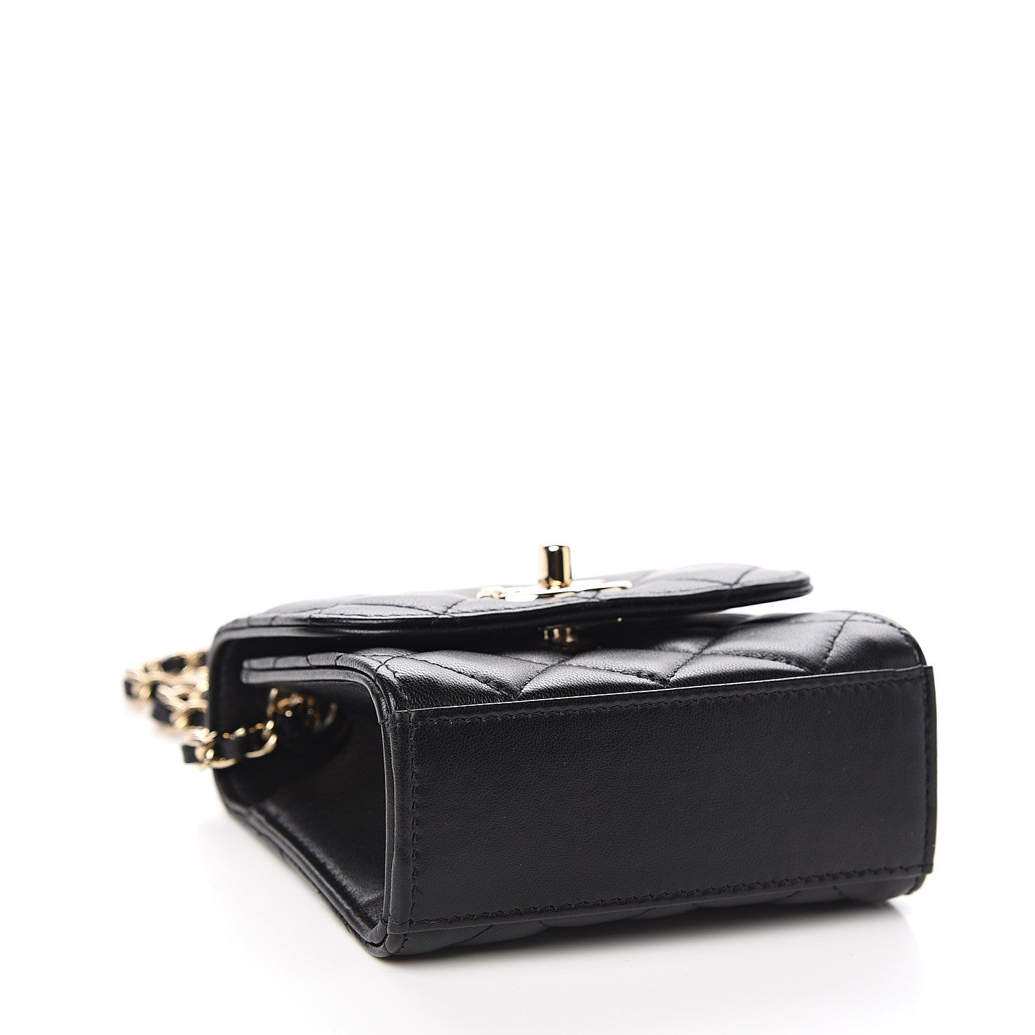 Chanel Lambskin Quilted Mini Trendy CC Chain Wallet Black 3 of 10