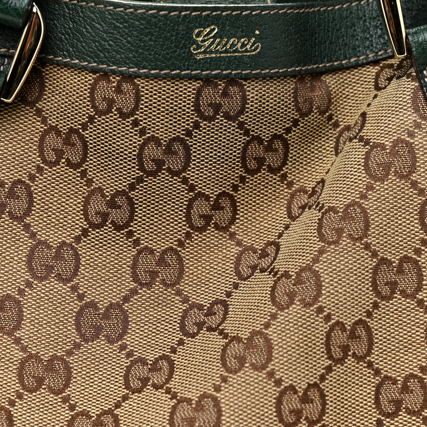 Gucci Monogram Medium Abbey Convertible Tote Green 8 of 13