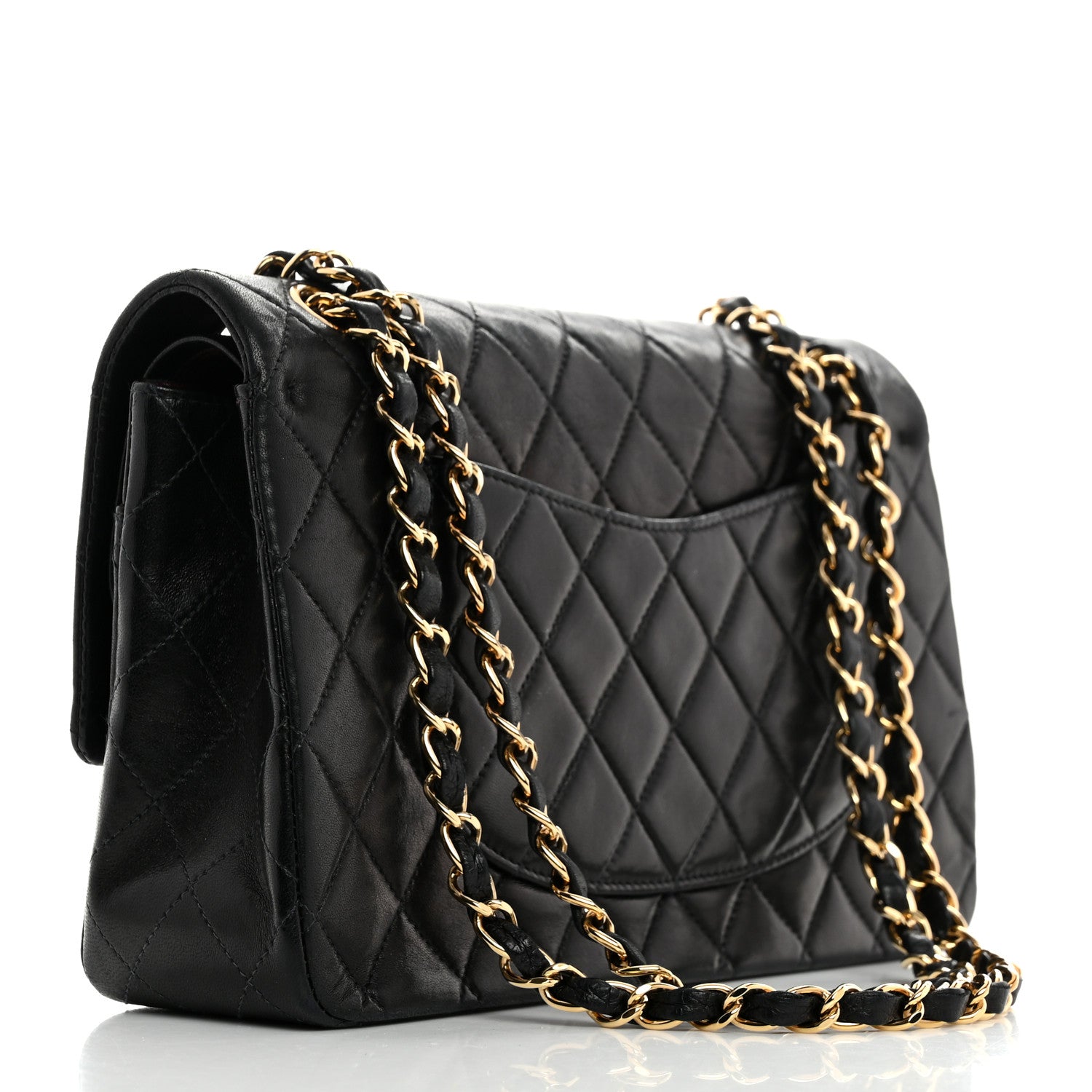 Chanel Lambskin Quilted Medium Double Flap Black 2 of 12
