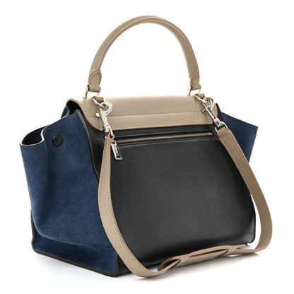Celine Smooth Calfskin Nubuck Small Tri-Color Trapeze Taupe 3 of 10