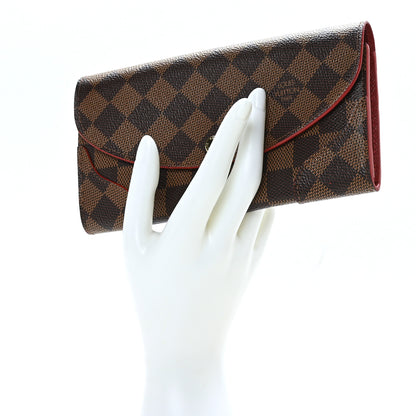 Louis Vuitton Damier Ebene Caissa Wallet Cherry 2 of 8