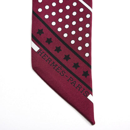 Hermes Silk Les Flacons Bandana Twilly Prune Noir Blanc 5 of 5