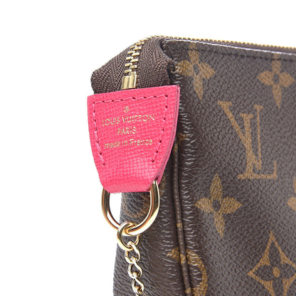 Louis Vuitton Monogram 2019 Christmas Animation Mini Courchevel Pochette Accessories Fuchsia 5 of 7