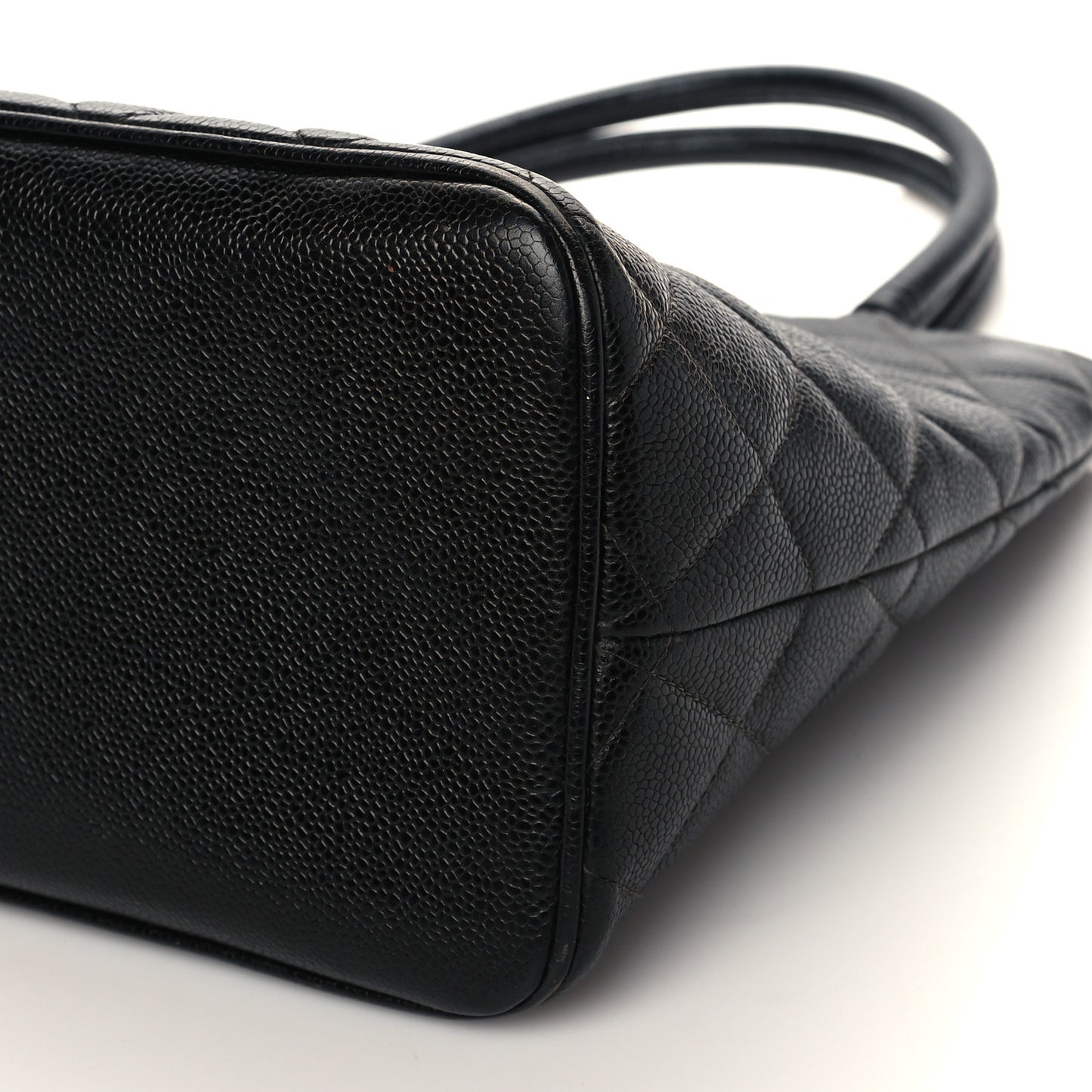 Caviar Quilted Medallion Tote Black