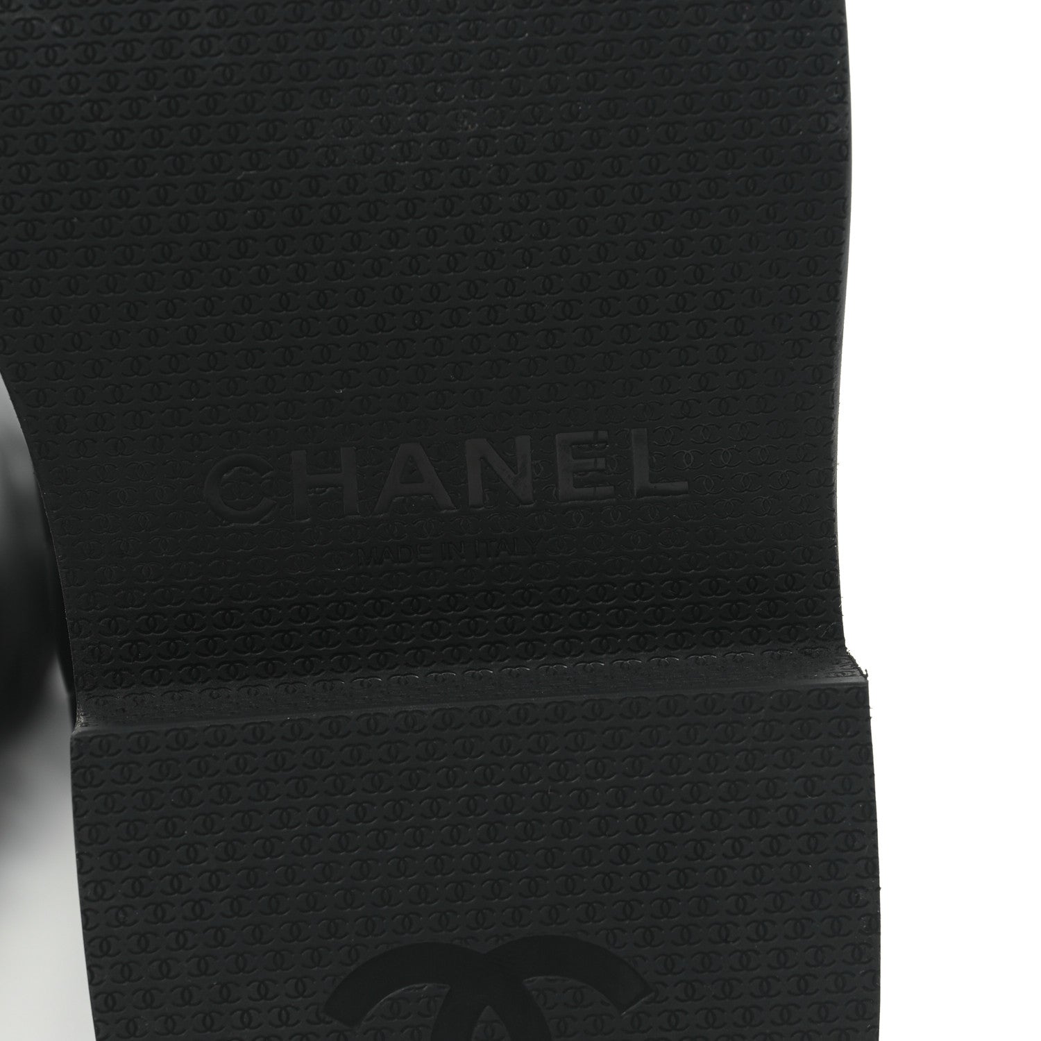 Chanel Lambskin Calfskin Quilted Knit Womens High Boots 36.5 Black 6 of 9