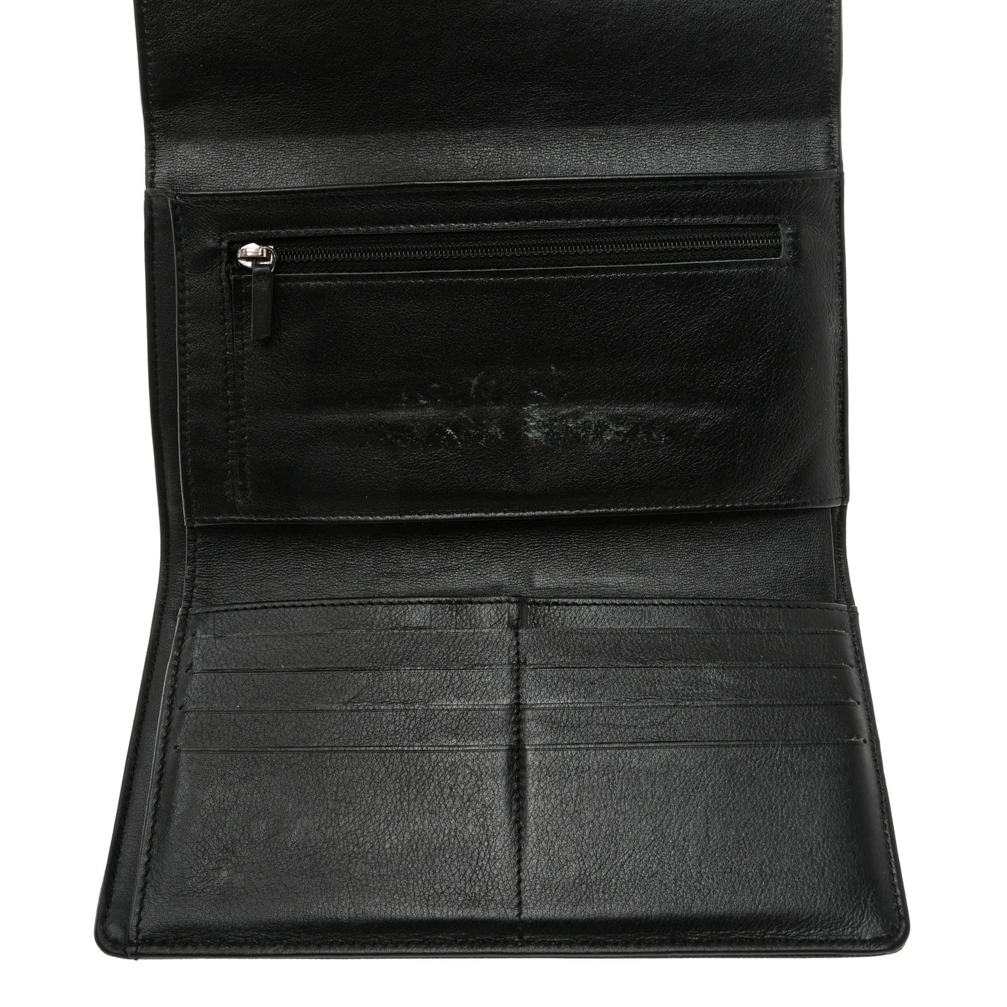 Caviar Sevruga Long Flap Wallet Black