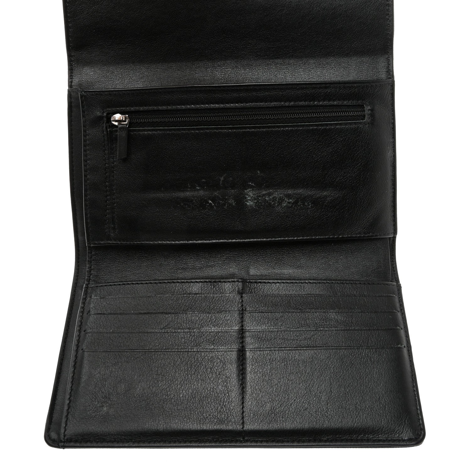 Chanel Caviar Sevruga Long Flap Wallet Black 4 of 11