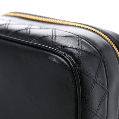 Chanel Lambskin Vanity Cosmetic Case Black 10 of 14