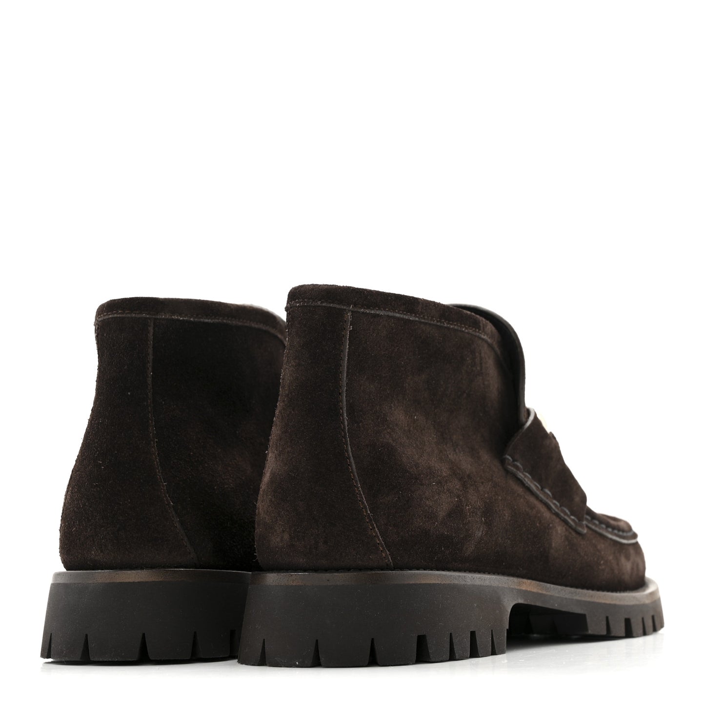 Suede Horsebit Ankle Boots 38 Dark Brown