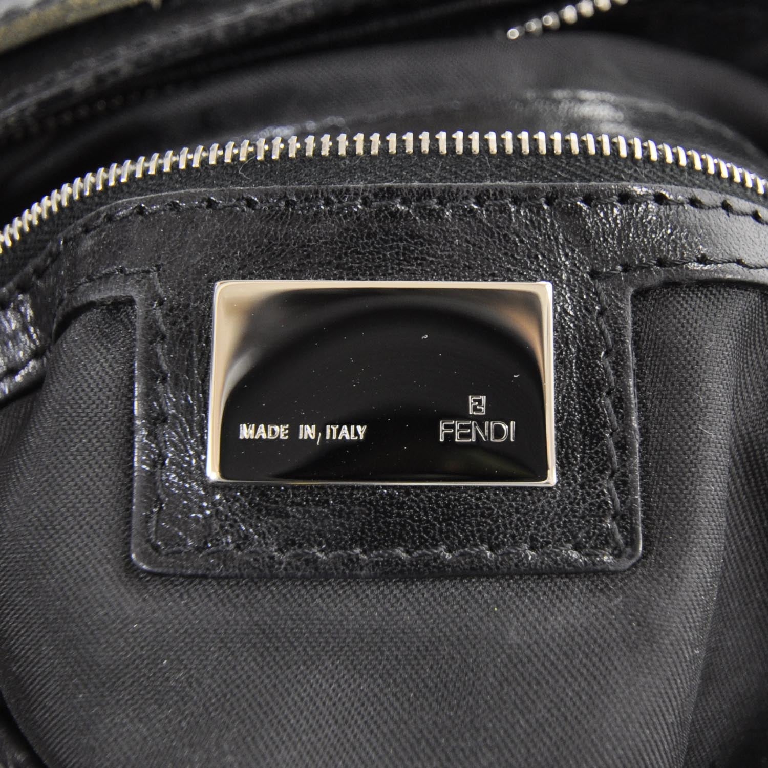 Fendi Leather Biga Hobo Black 6 of 10