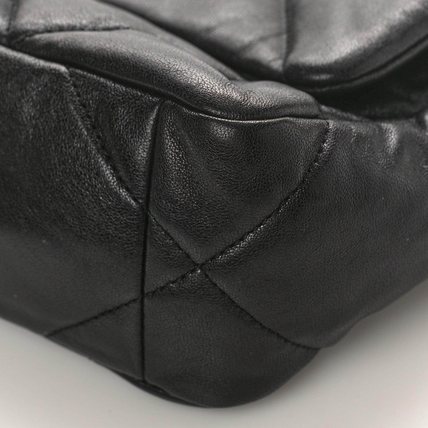 Chanel Shiny Goatskin Quilted Medium Chanel 19 Flap Black 9 of 11