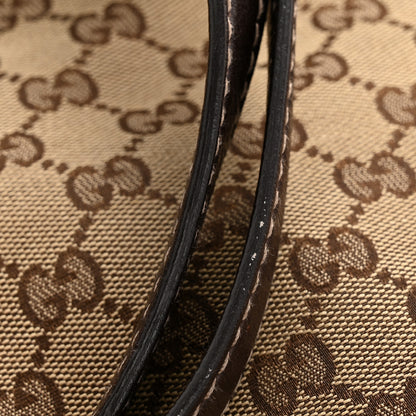 Gucci Monogram New Ladies Web Tote Dark Brown 12 of 13