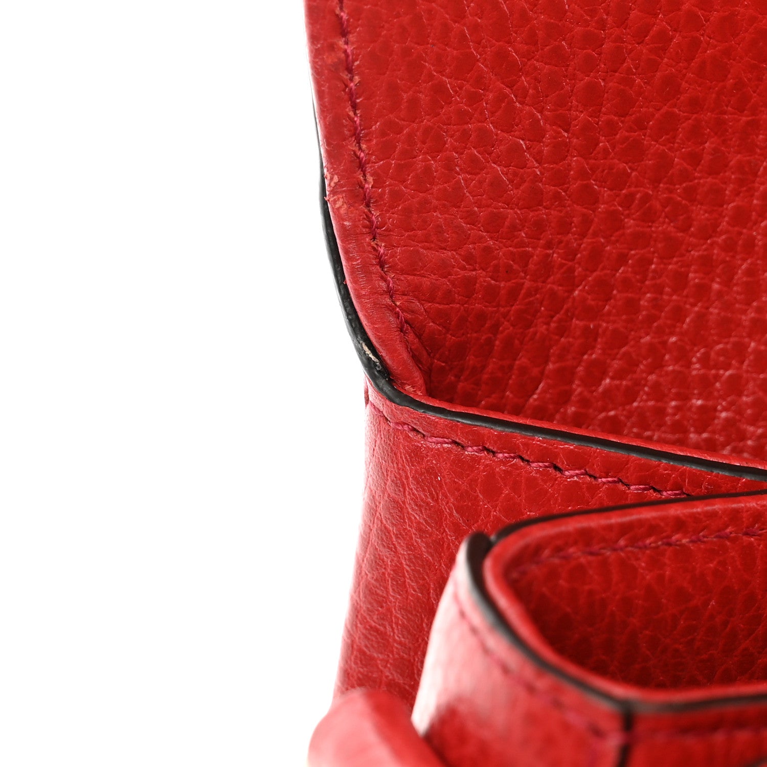 Gucci Dollar Calfskin Interlocking G Top Handle Shoulder Bag Red 12 of 12