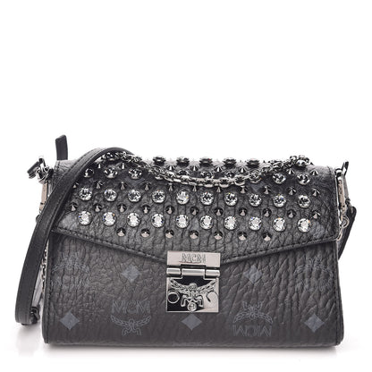 MCM Visetos Diamond Flap Crossbody Black 1 of 11