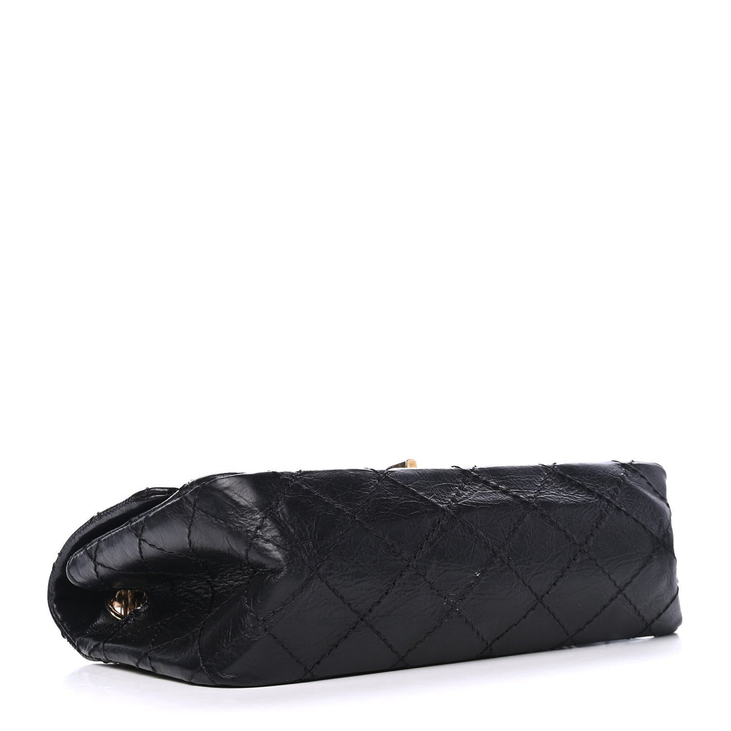 Aged Calfskin Quilted 2.55 Reissue Mini Flap Black