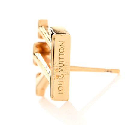 Louis Vuitton Metal LV Iconic Earrings Gold 4 of 7