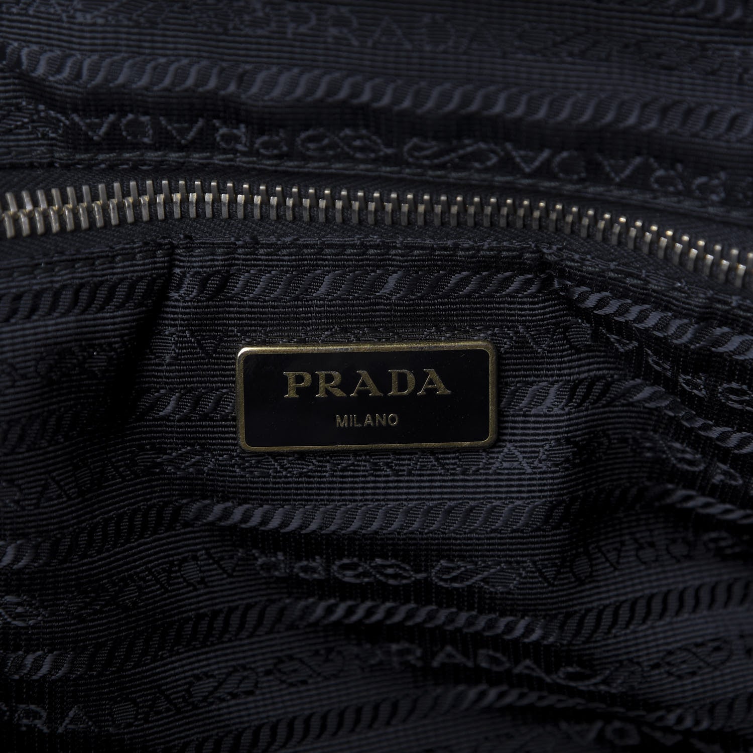 Prada Tessuto Nylon Saffiano Tote Black 8 of 9