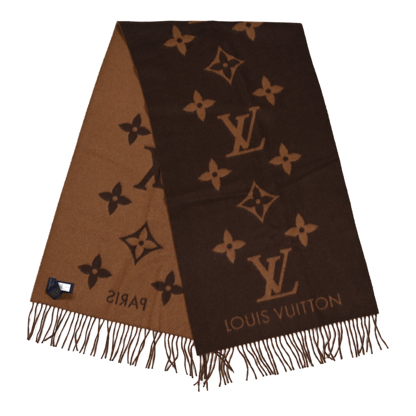 Cashmere Monogram Reykjavik Scarf Brown