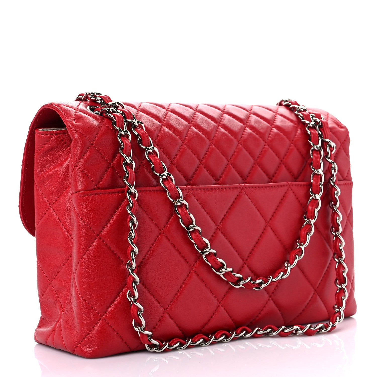 Chanel Calfskin Quilted In The Business Flap Bag Red 3 of 10