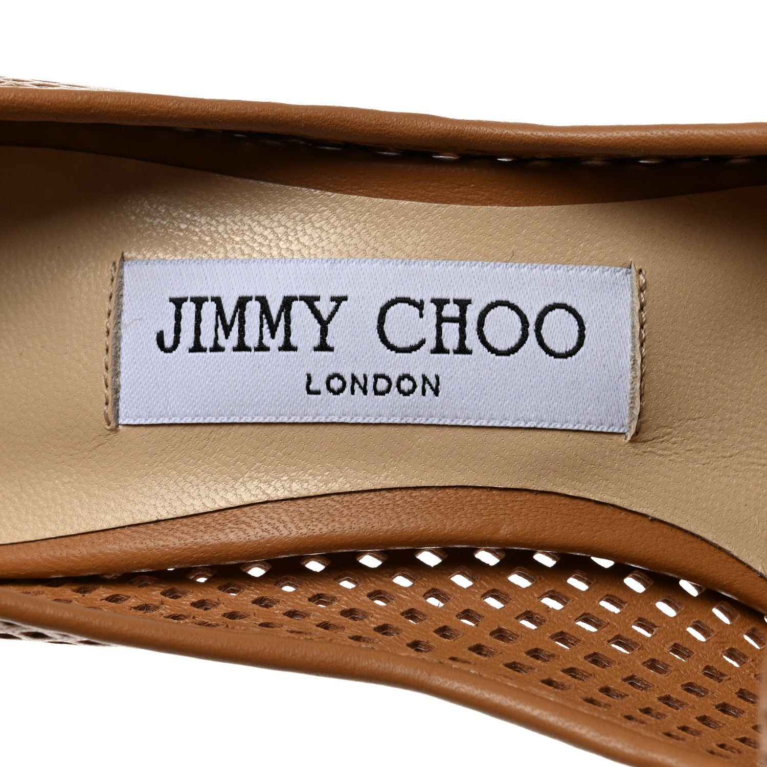 Jimmy Choo Calfskin Crystal Embellished Lyz 100 Pointed Pump 36 Nutmeg 4 of 8