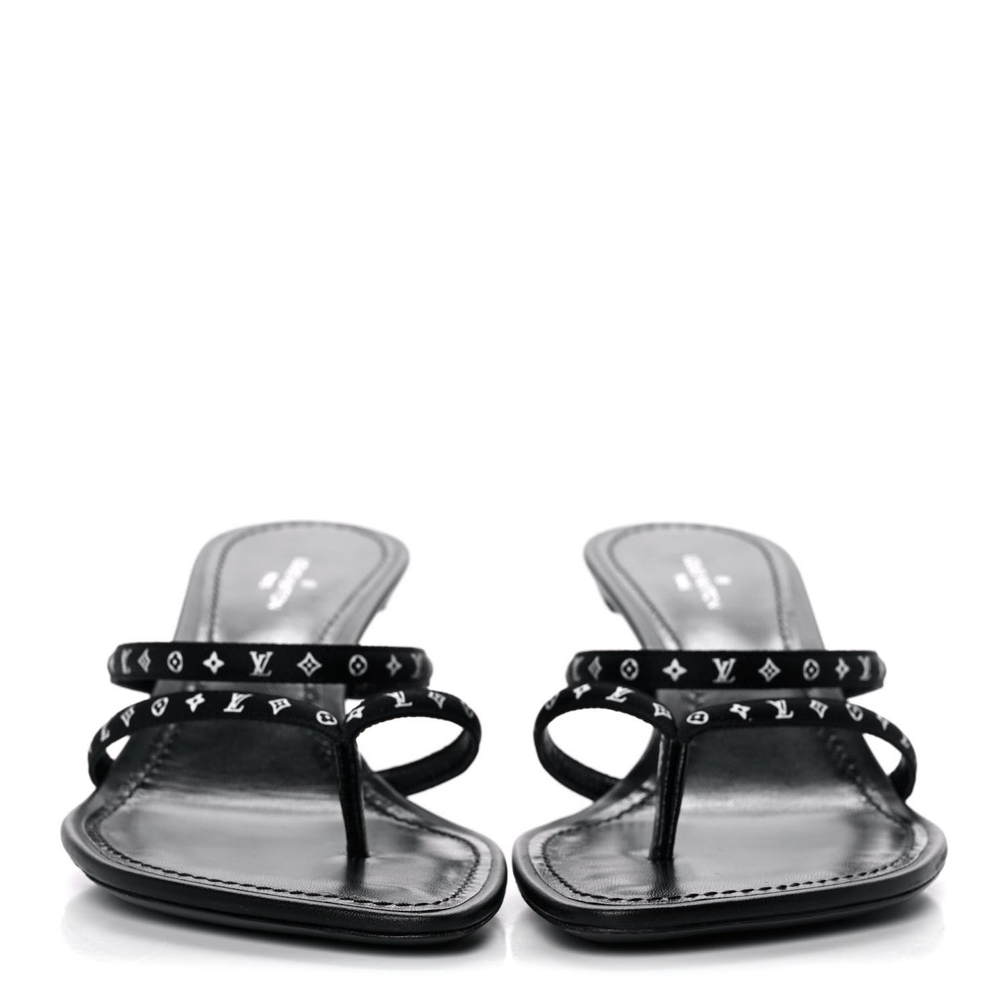 Satin Calfskin Citizen Thong Sandal 37 Black