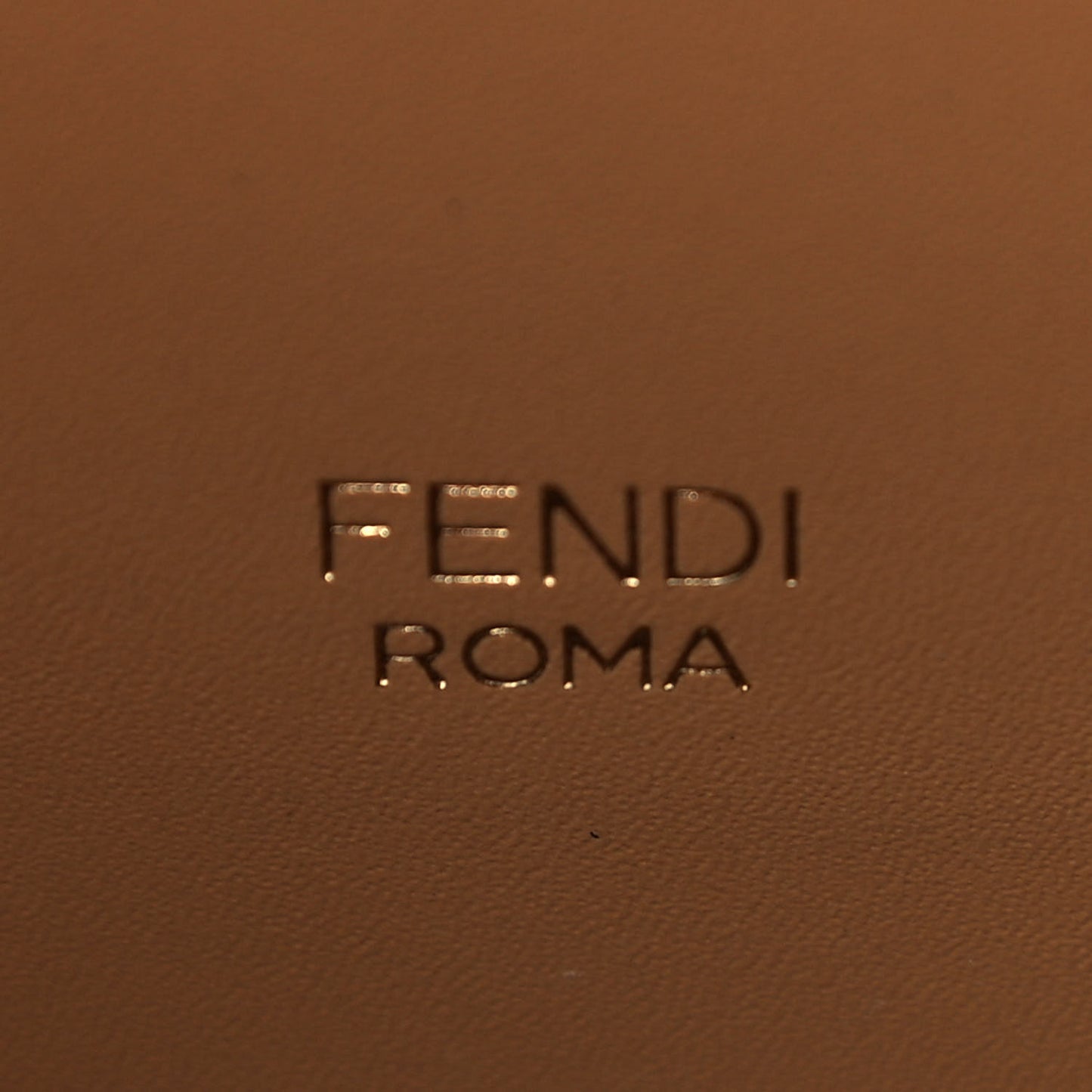 Vitello King Small Fendi Way Tote Miele Scuro