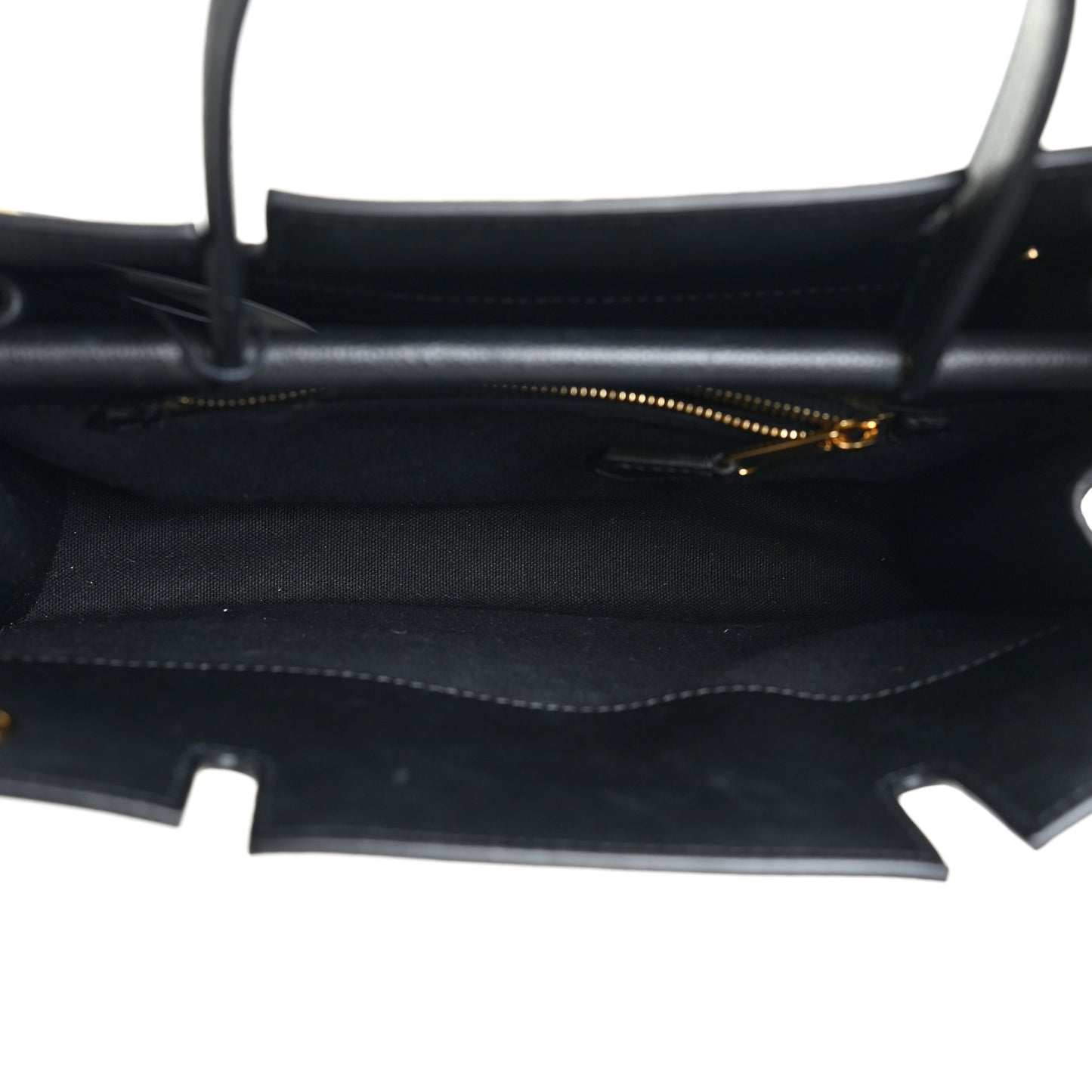 Grainy Calfskin Small Title Bag Black