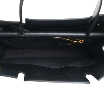 Burberry Grainy Calfskin Small Title Bag Black 5 of 11