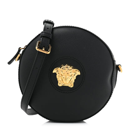 Versace Calfskin La Medusa Round Camera Bag Black 1 of 8