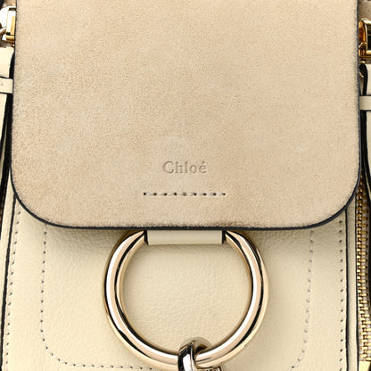 Chloe Suede Calfskin Mini Faye Backpack Off White 8 of 10