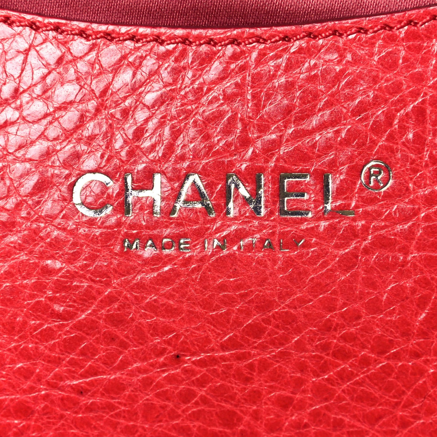 Glazed Calfskin Large On The Road Tote Red
