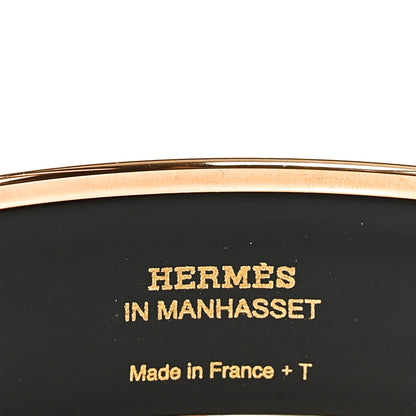 Hermes Enamel Printed Wide Les Léopards Bracelet 65 Rose Couture 5 of 6