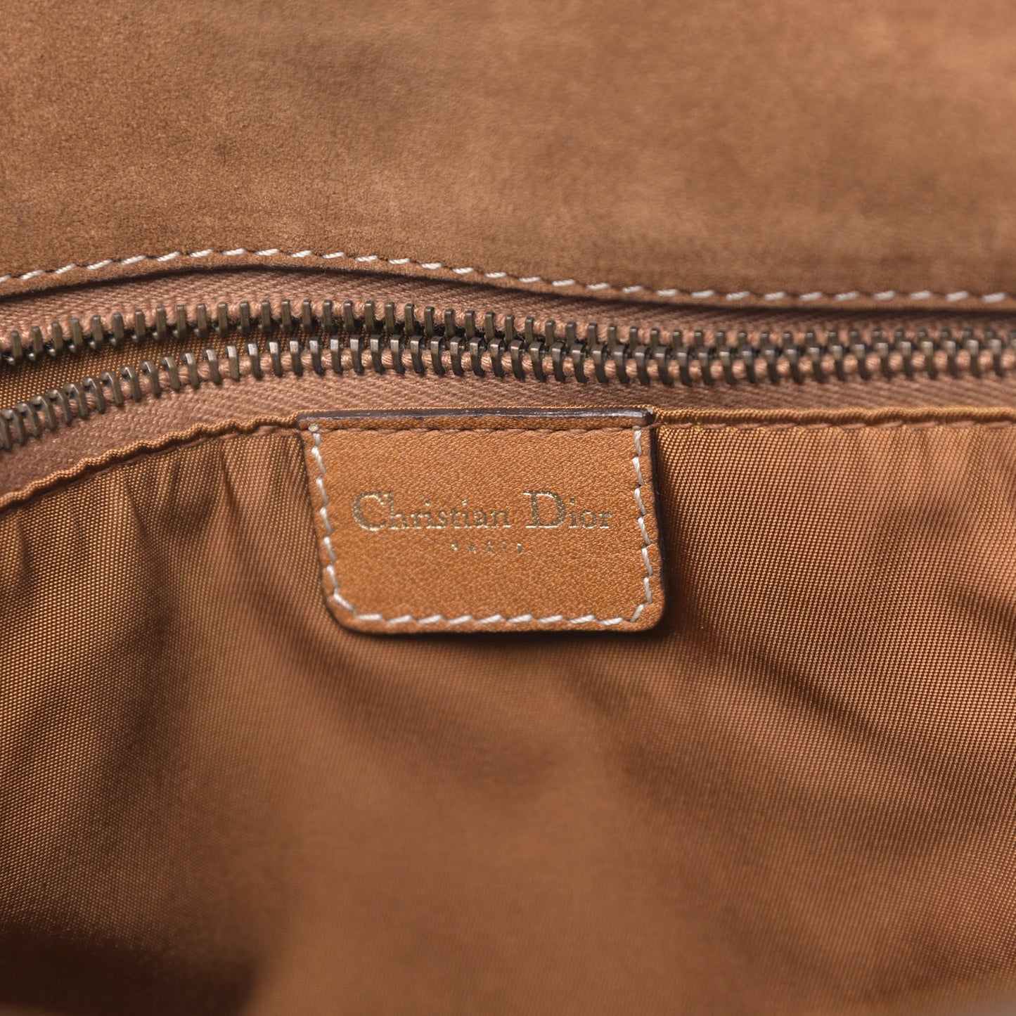 Calfskin Baudrier Saddle Bag Tan